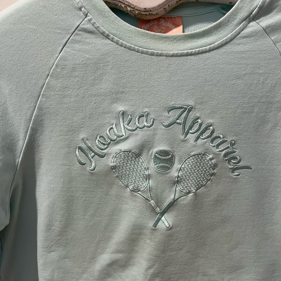 💚 HOAKA APPAREL Cropped Sweatshirt – Mint Green (Size S) - Picture 7 of 10